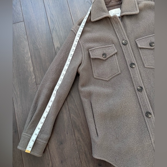 ARITZIA Wilfred Free Ganna Shirt Jacket Shacket Tan S - Picture 12 of 15